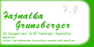 hajnalka grunsberger business card